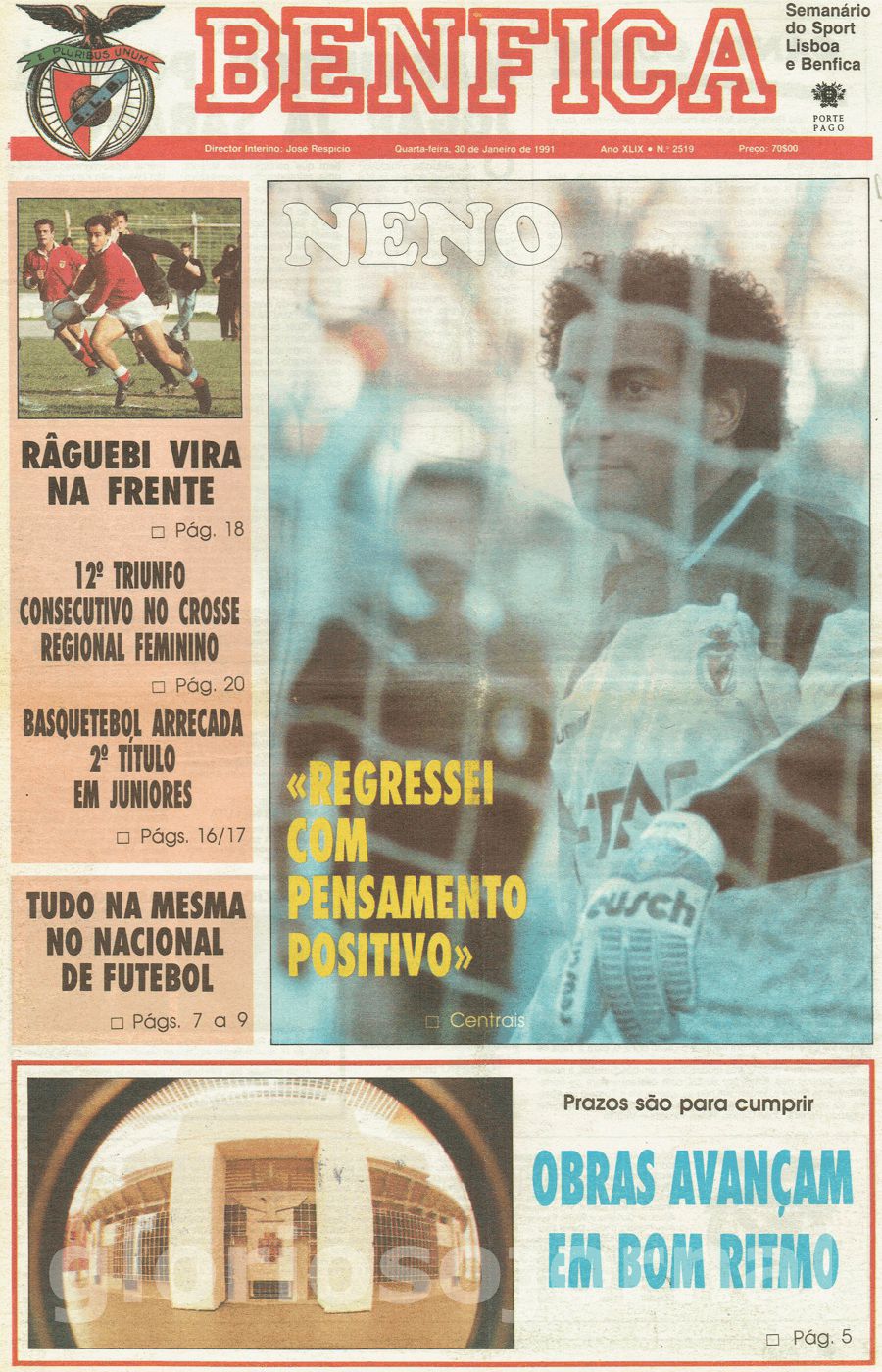 jornal o benfica 2519 1991-01-30